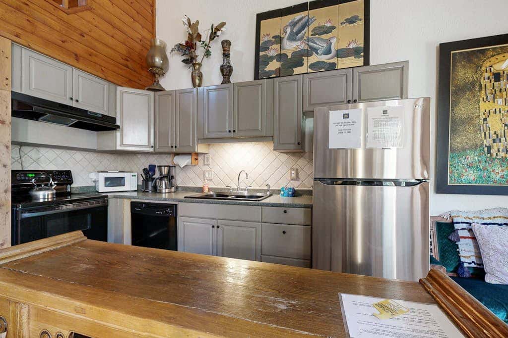 Eclectic second floor condo with loft, balcony, & gas fireplace - family friendly