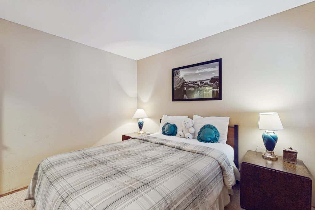 Tahoe condo with hot tub, central AC, fireplace, gas grill & balcony