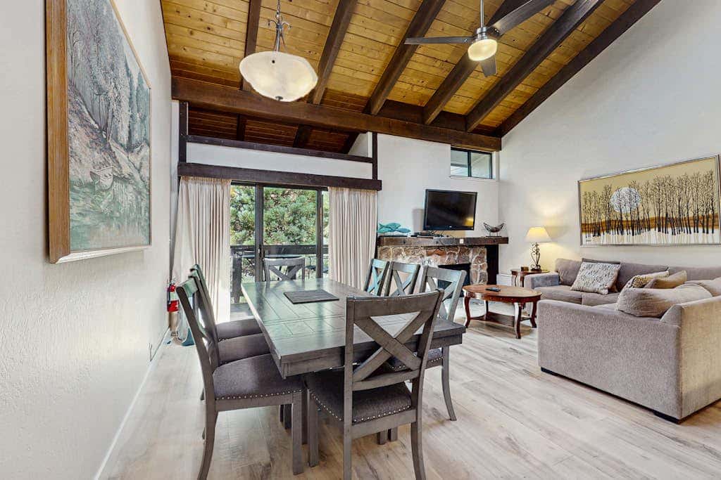Let reality drift away with the lake view at this townhome with a private beach