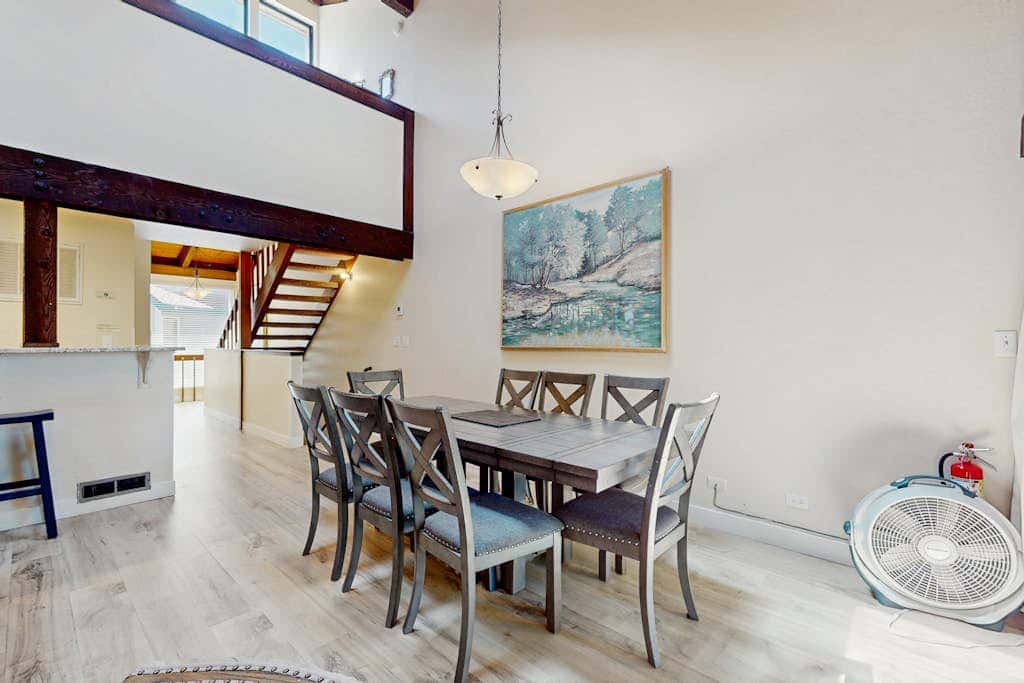 Let reality drift away with the lake view at this townhome with a private beach