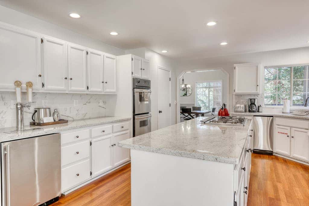 Dog-friendly home with pool table, fireplaces, & private hot tub, sleeps 10