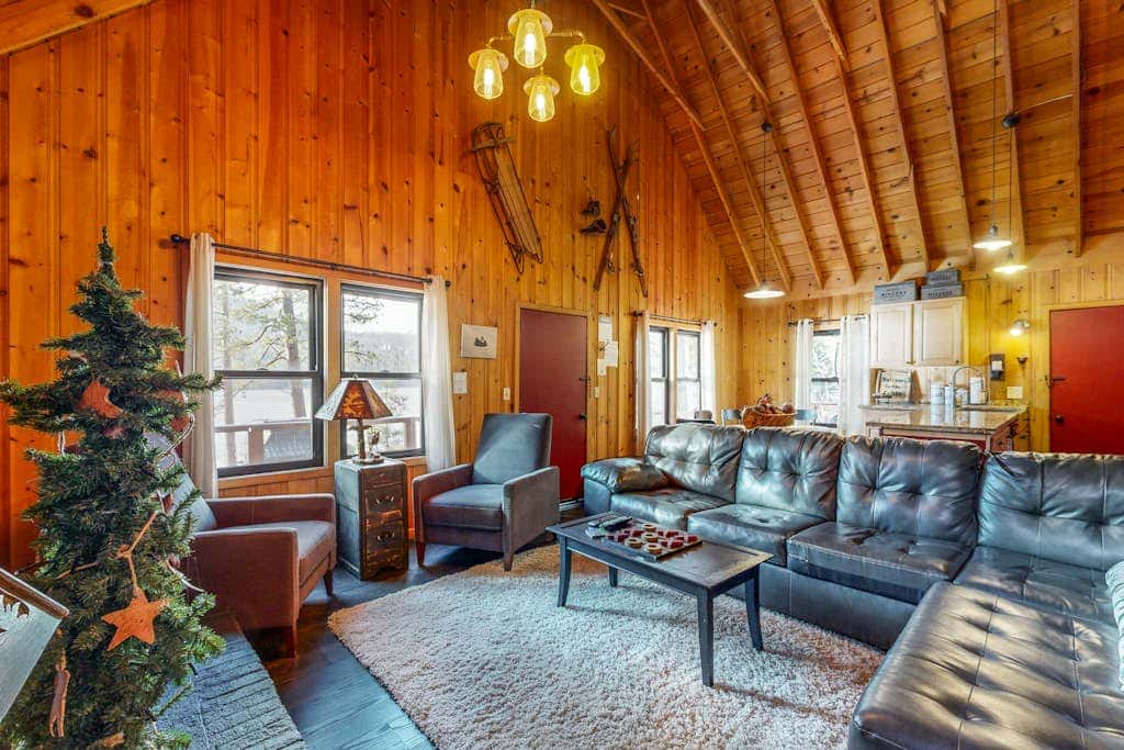 Dog-friendly waterfront cabin with lake views & access - close to slopes