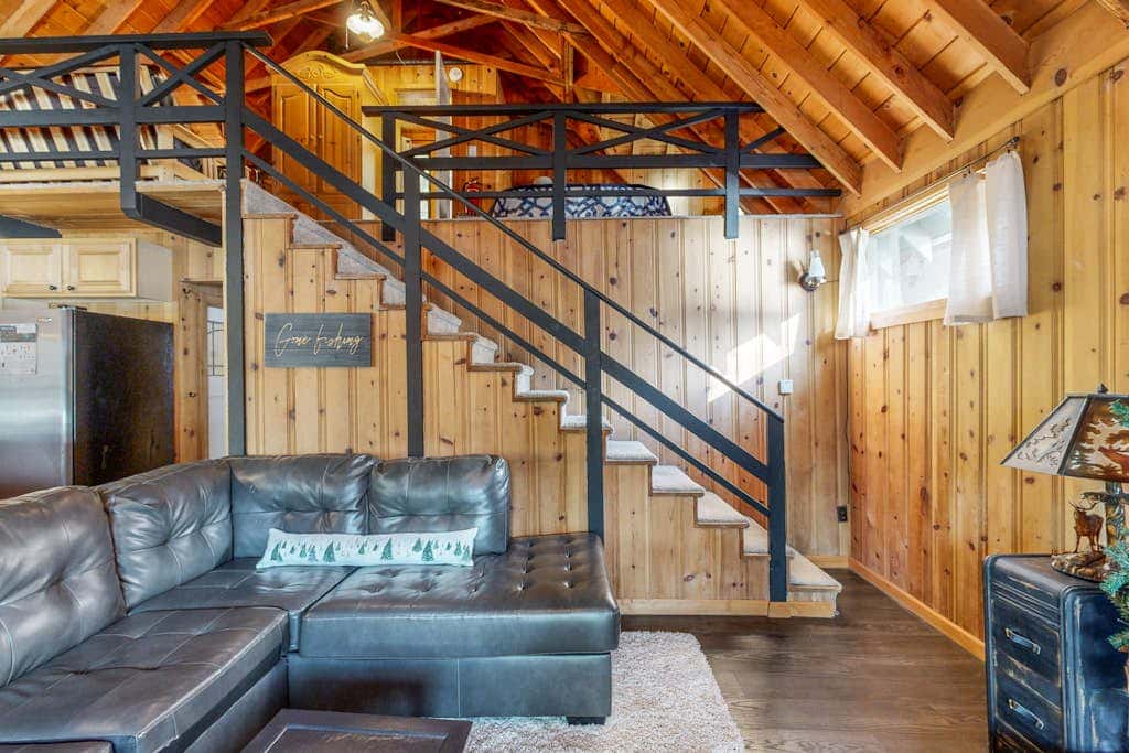 Dog-friendly waterfront cabin with lake views & access - close to slopes