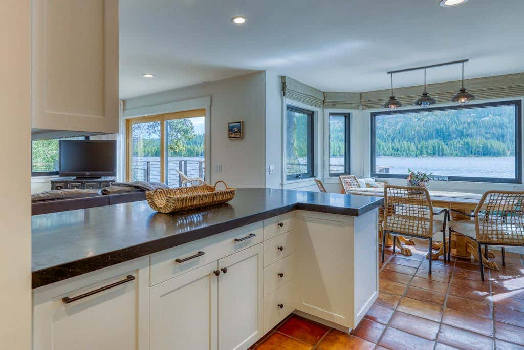 Dog-friendly lakefront home with fast WiFi, private dock, & 180-degree views