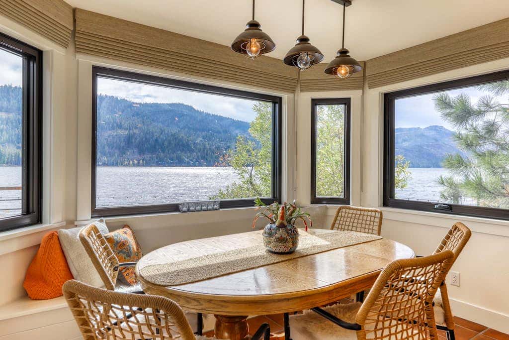 Dog-friendly lakefront home with fast WiFi, private dock, & 180-degree views