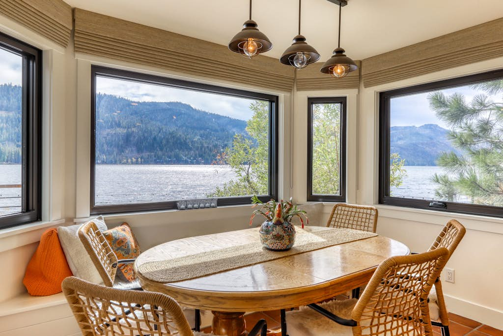 Dog-friendly lakefront home with fast WiFi, private dock, & 180-degree views