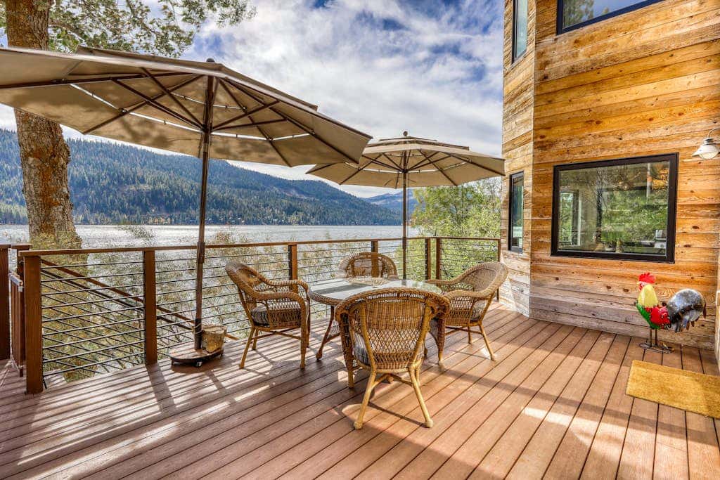 Dog-friendly lakefront home with fast WiFi, private dock, & 180-degree views