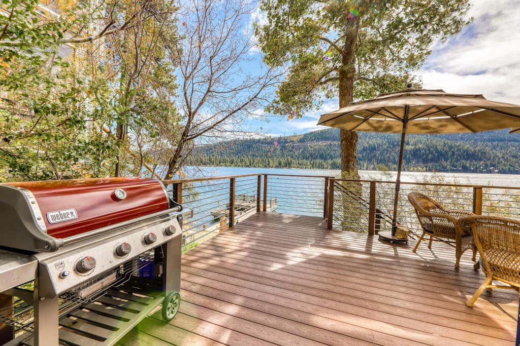 Dog-friendly lakefront home with fast WiFi, private dock, & 180-degree views