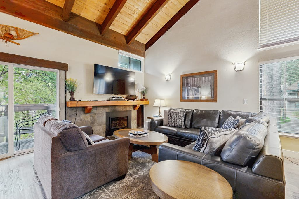 Your gateway to Tahoe with private beach access, a lakefront pool, & near skiing