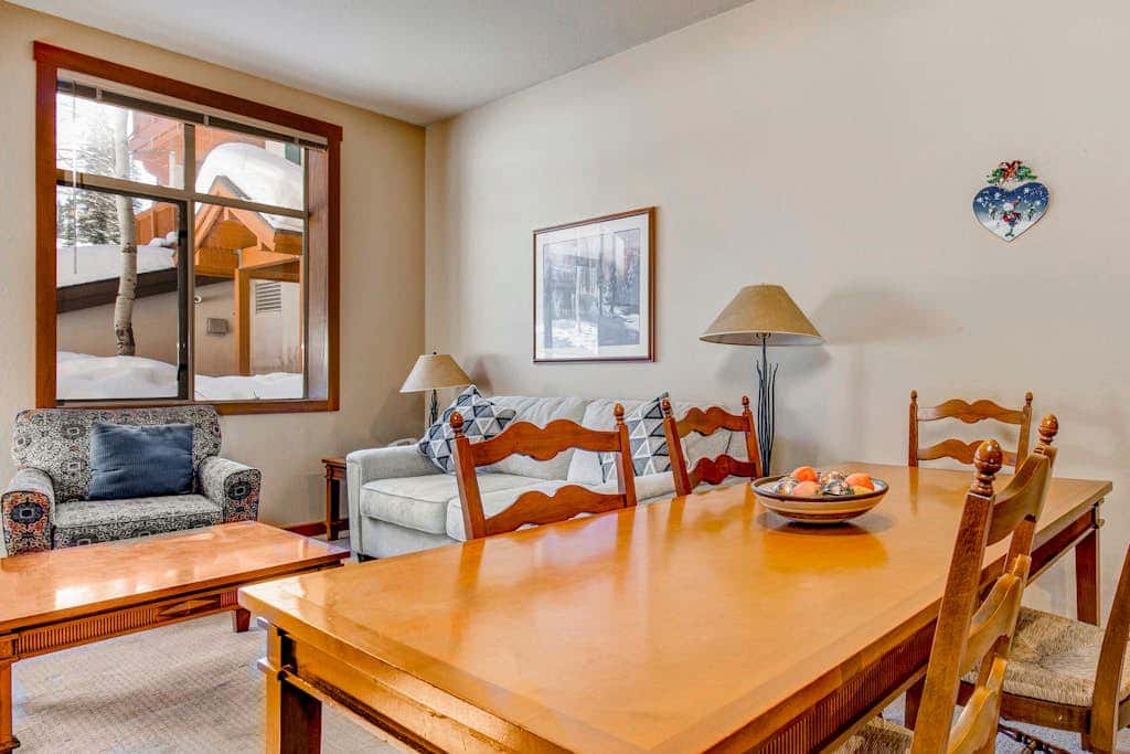 Ski-in - ski-out Powderhorn Condo with Shared Hot Tubs, a Pool & Gym at Club Solitude