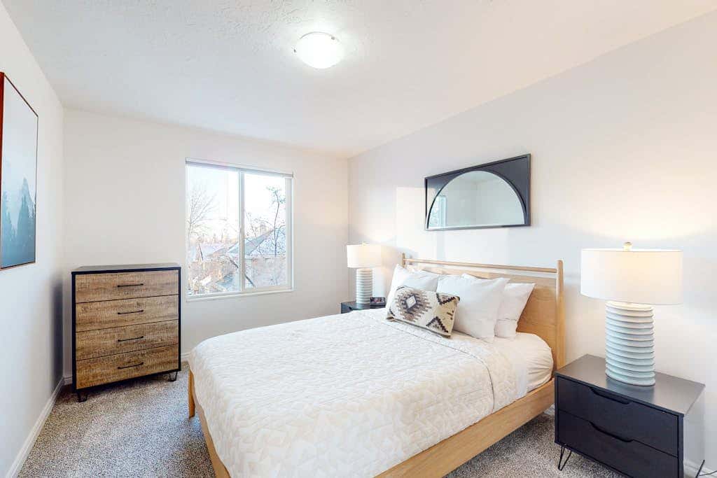 Stylish Ski Retreat with  a Gas Fireplace, Fast WiFi, Private Hot Tub, & Patio