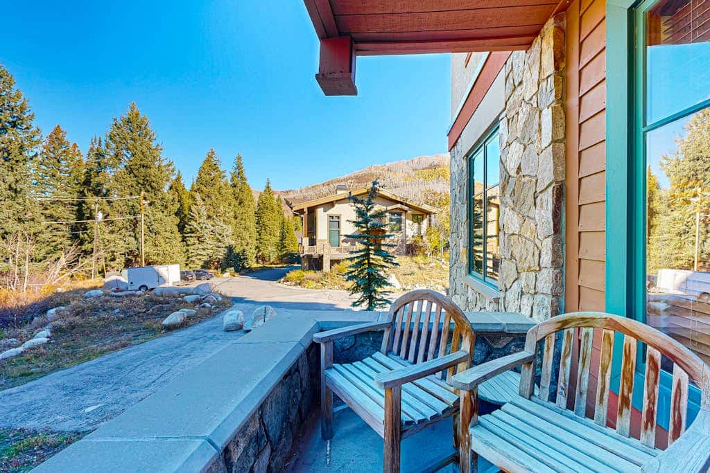 True ski-in - ski-out at Solitude Resort Creekside with view of Apex lift