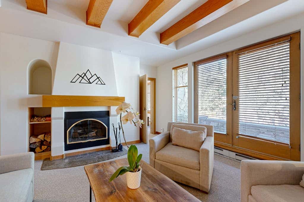 True ski-in - ski-out at Solitude Resort Creekside with view of Apex lift