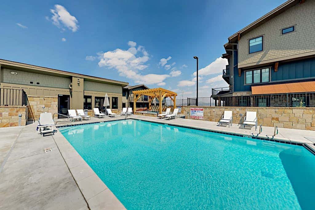 Stylish Blackstone Retreat | Heated Pool & Hot Tub | Walk to Cabriolet Lift