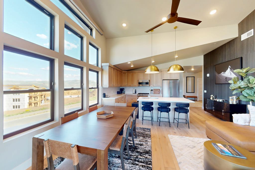 Modern Lake View Condo with Fireplace & Private Balcony