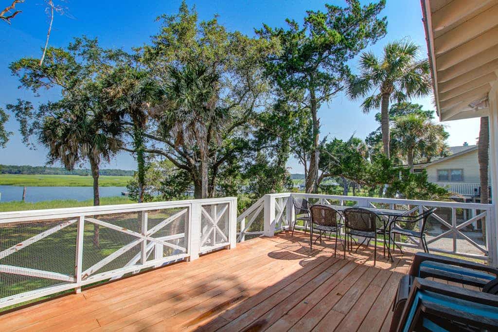 Waterfront home with private dock & deck with great views, walk to the beach