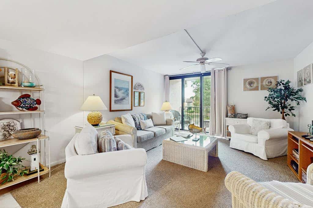 Airy, lagoon-view condo with pool, hot tub & tennis - walk to the beach