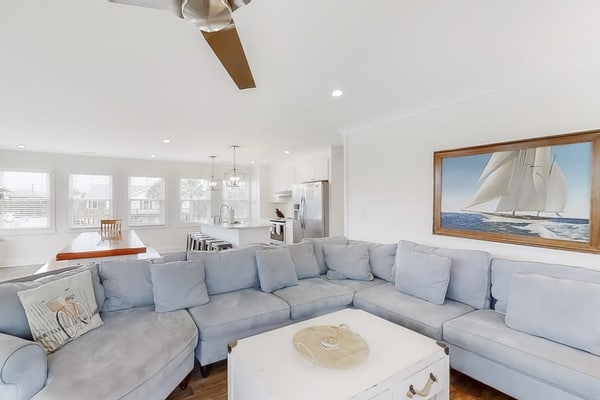 Bright, Modern Home 1 Block From Beach w/ AC, WiFi, W/D, Balcony