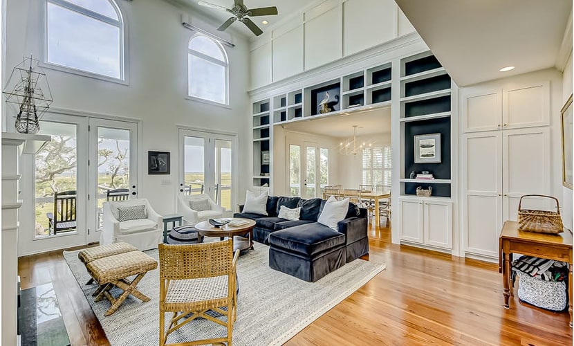 Wonderful coastal home with ocean & creek views, Ping-Pong table, & dock