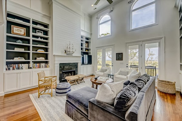 Wonderful coastal home with ocean & creek views, Ping-Pong table, & dock
