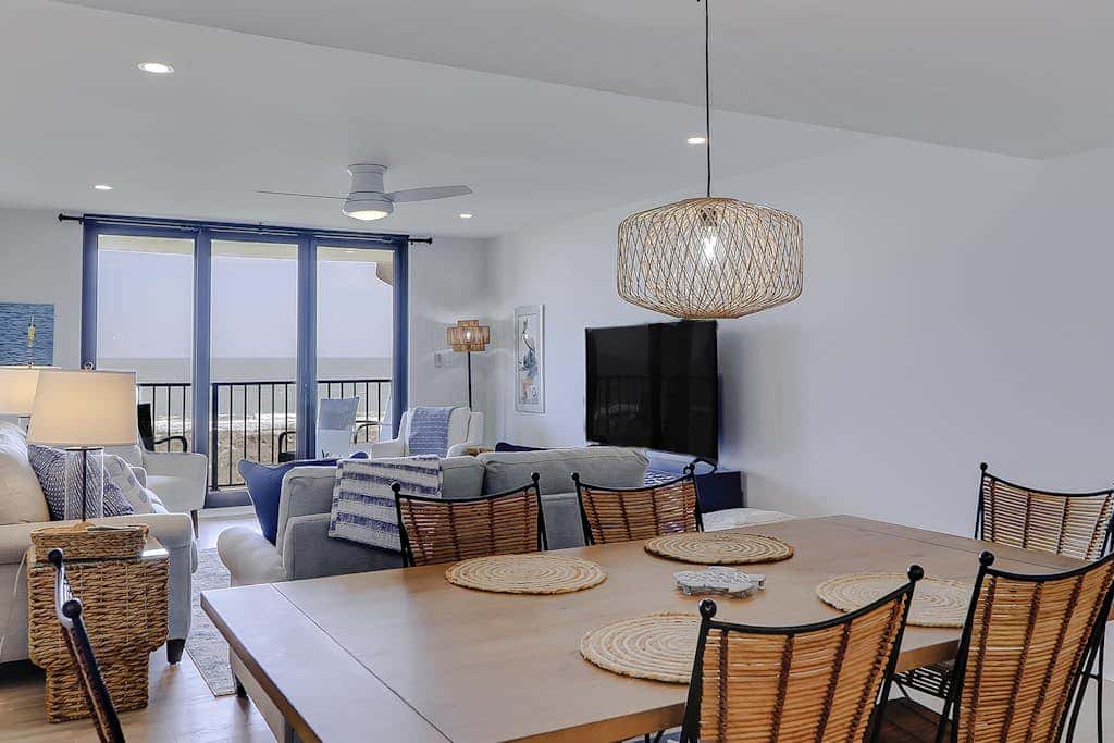Beachfront escape with pools, hot tub, athletic courts, WD, and central AC
