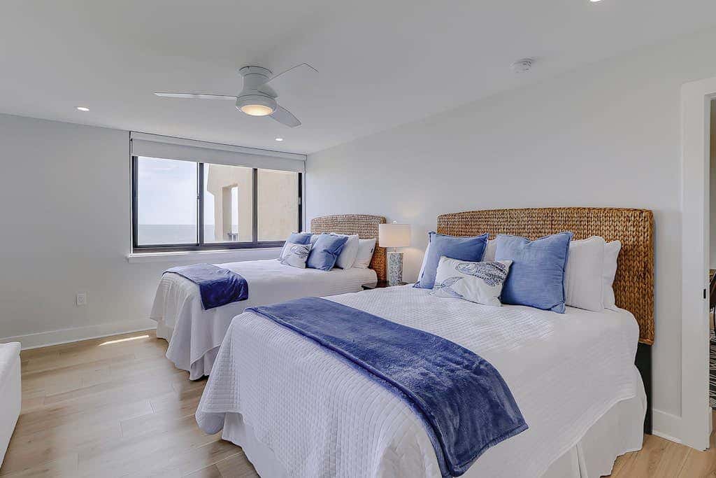 Beachfront escape with pools, hot tub, athletic courts, WD, and central AC