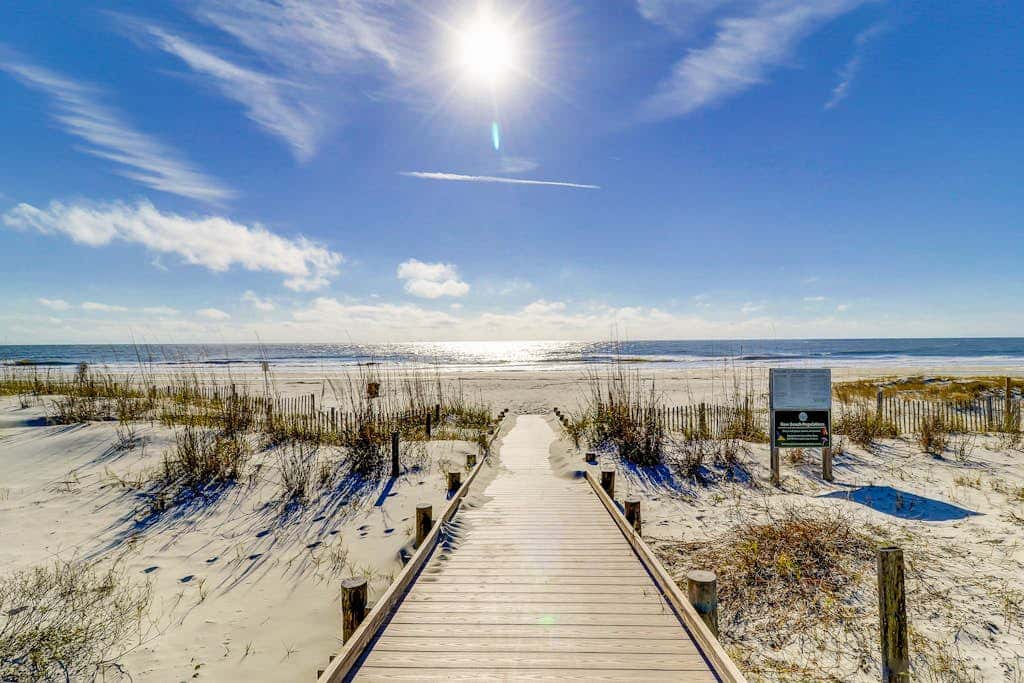 Beach access condo with deck, pool, washer dryer, and AC - snowbird-friendly