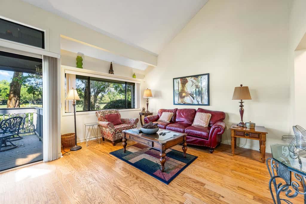Golf course-view condo near beach with pool & private deck - dog-friendly