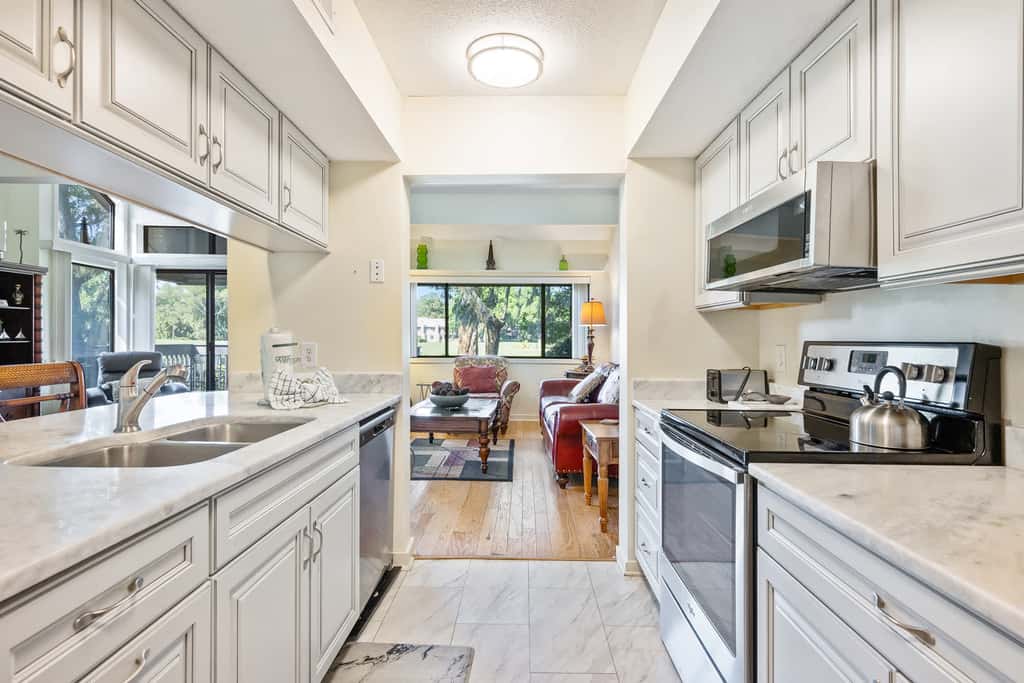 Golf course-view condo near beach with pool & private deck - dog-friendly