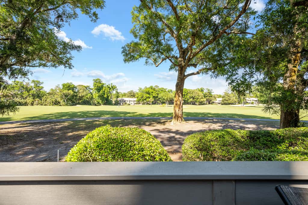 Golf course-view condo near beach with pool & private deck - dog-friendly