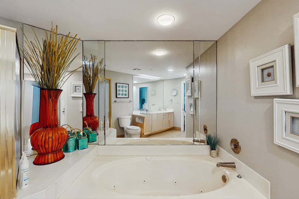 Spacious updated oceanfront condo with shared pools,  hot tub & beach access