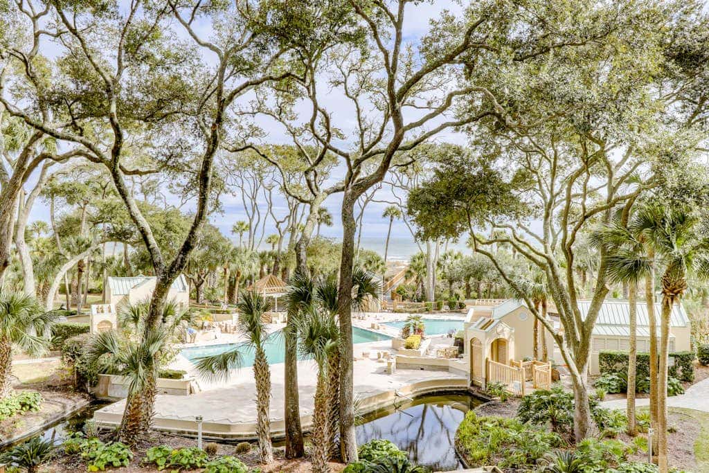 Spacious updated oceanfront condo with shared pools,  hot tub & beach access