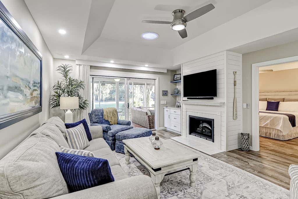 Enchanting beach golf retreat with pool, screened porch & amazing views