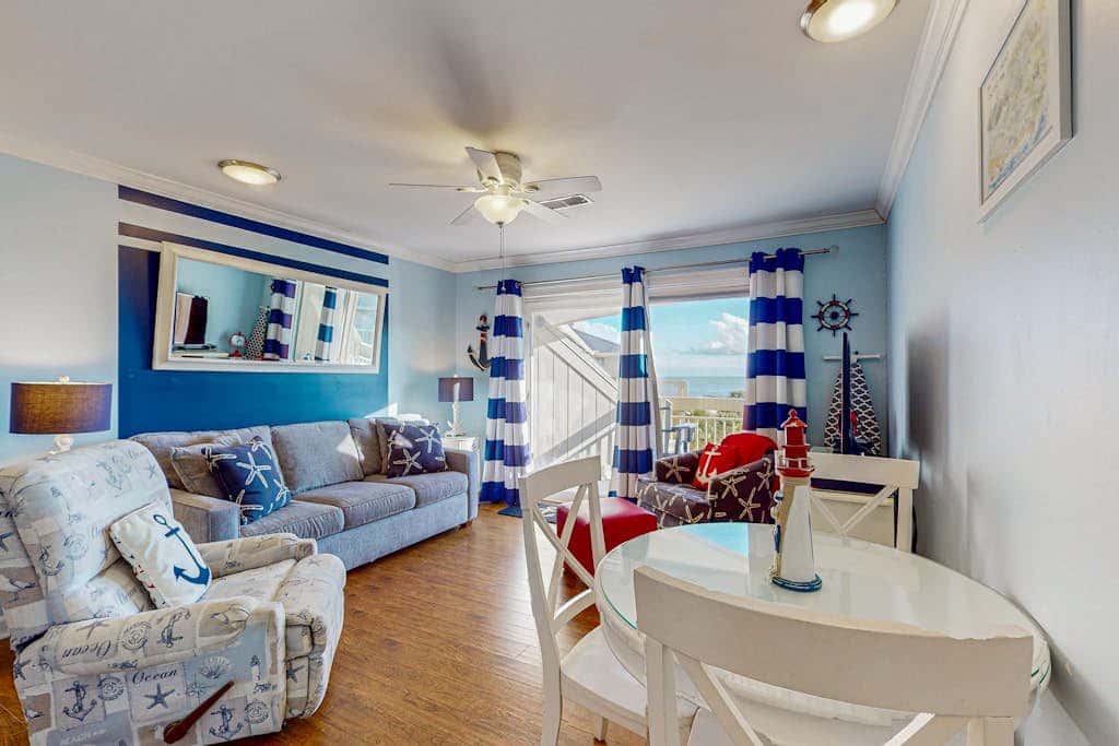 Charming Waterfront Villa with Ocean Views, Private Balcony & Pool, Steps to the Beach