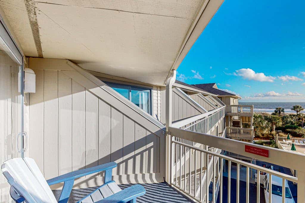 Charming Waterfront Villa with Ocean Views, Private Balcony & Pool, Steps to the Beach