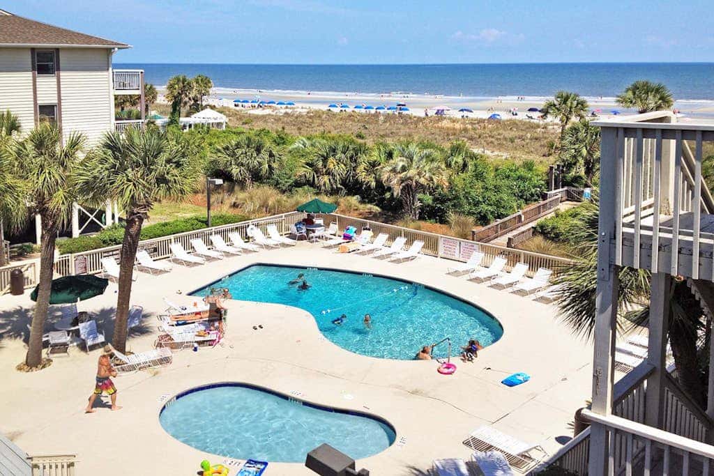 Charming Waterfront Villa with Ocean Views, Private Balcony & Pool, Steps to the Beach