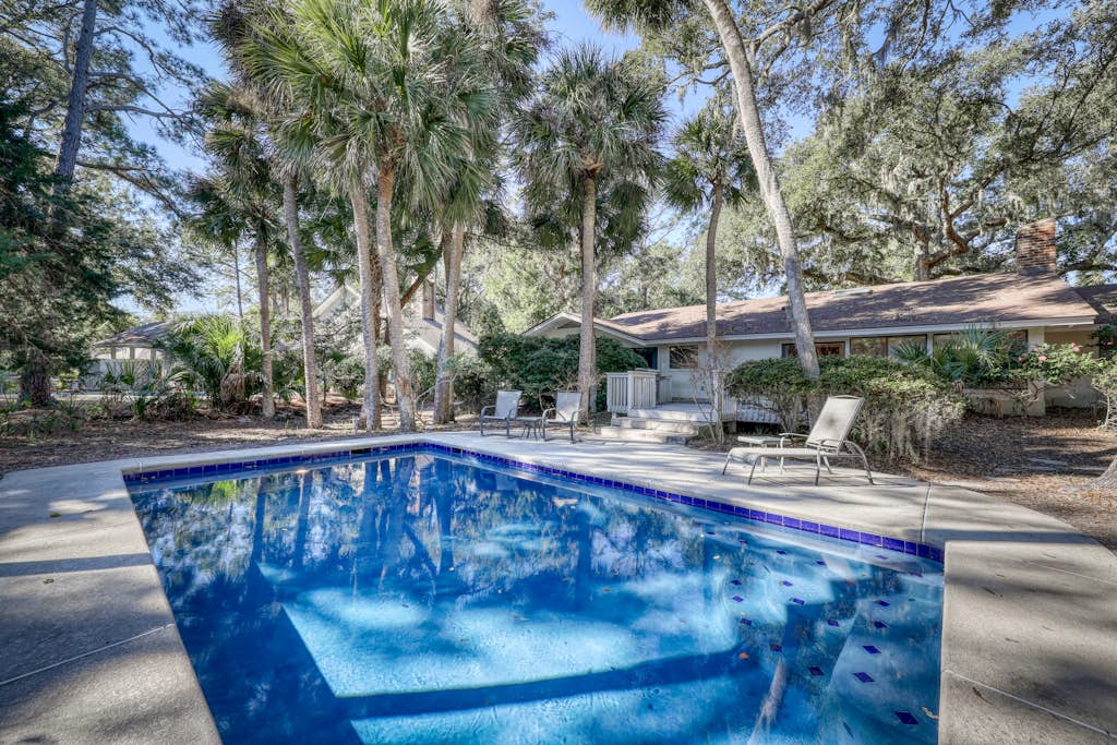 Pet Friendly Beach Getaway with Private Pool & Big Backyard Easy Walk to Beach