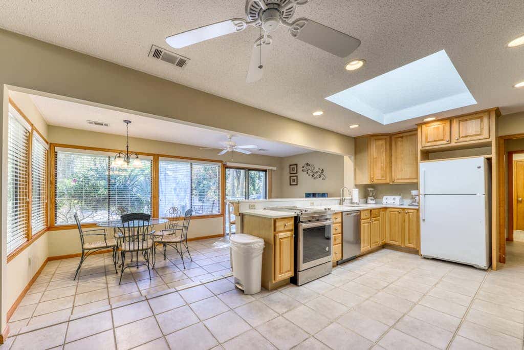 Pet Friendly Beach Getaway with Private Pool & Big Backyard Easy Walk to Beach
