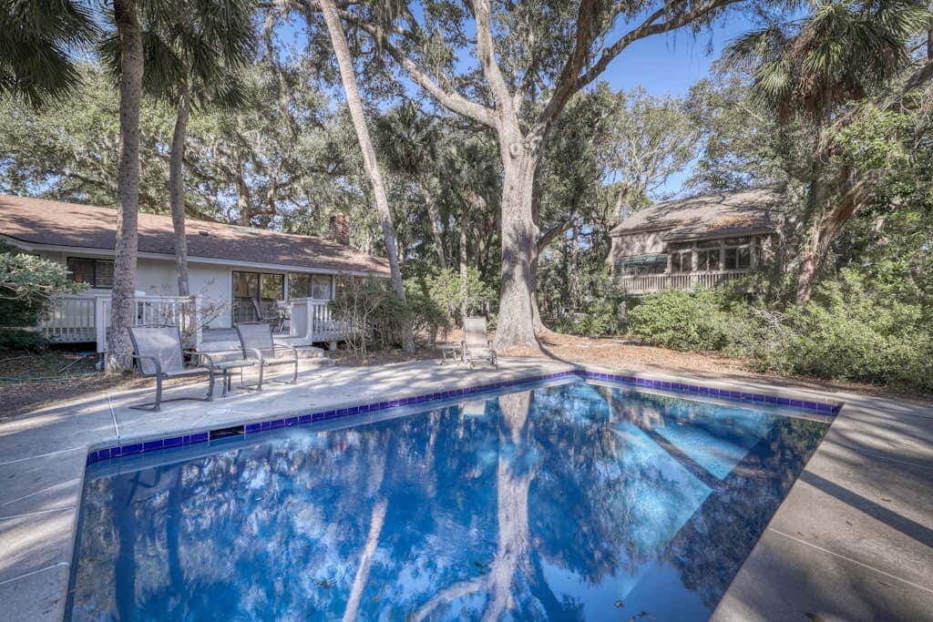 Pet Friendly Beach Getaway with Private Pool & Big Backyard Easy Walk to Beach