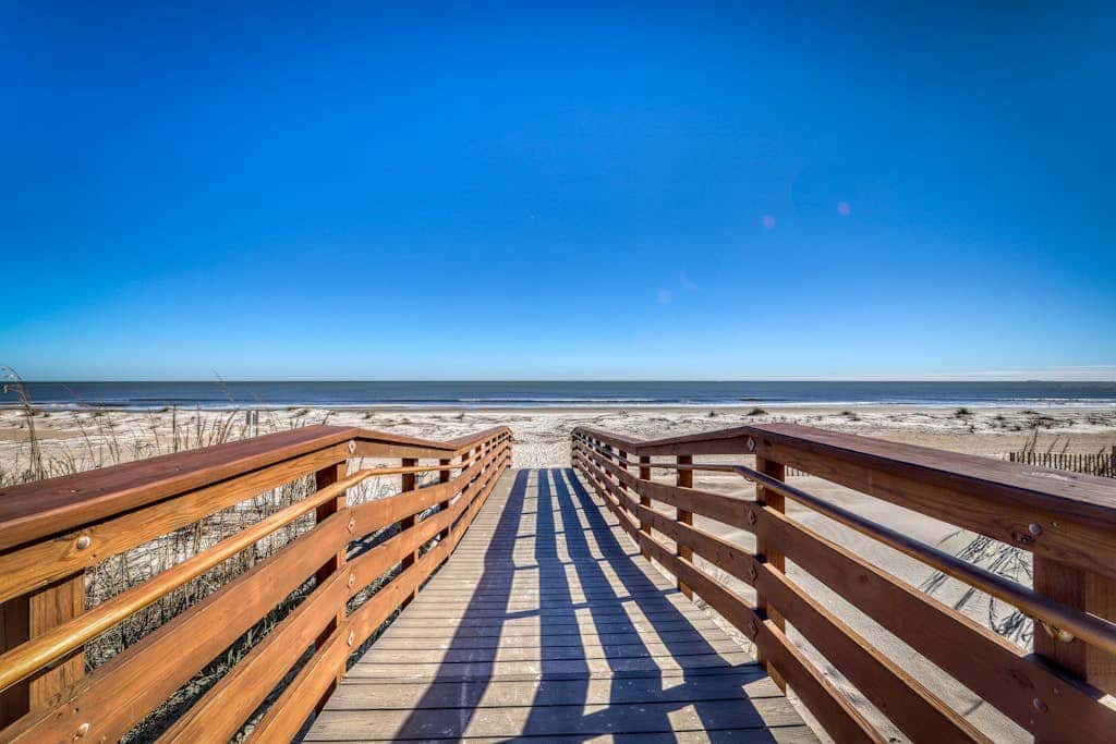 Pet Friendly Beach Getaway with Private Pool & Big Backyard Easy Walk to Beach