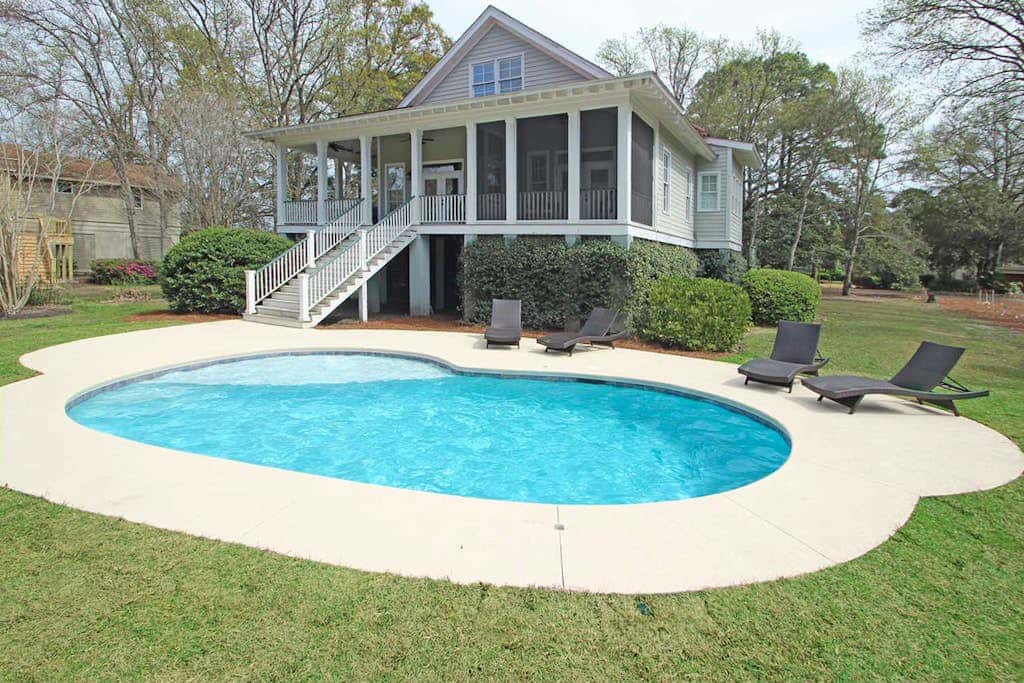 Dog-friendly house with private pool and screened-in deck - Walk to beach
