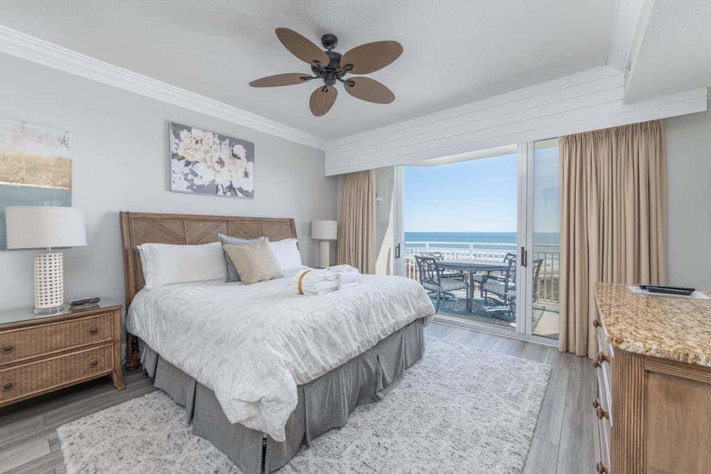 Panoramic direct oceanfront view condo with pool, hot tub, gym & steps to beach