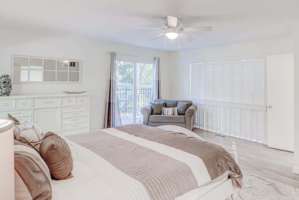 Dog friendly home with an enclosed yard, pool deck, & private pool