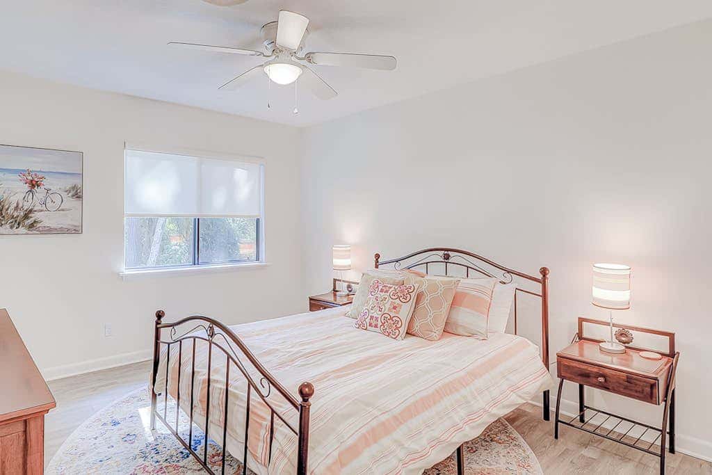 Dog friendly home with an enclosed yard, pool deck, & private pool