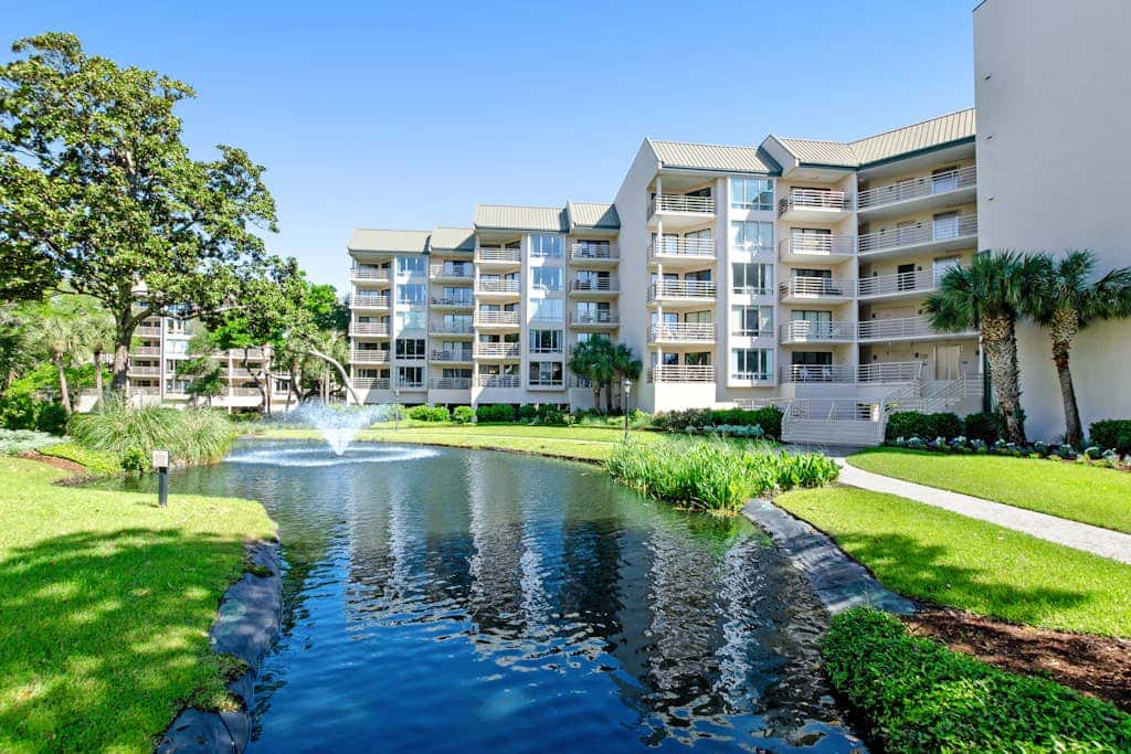 Island condo with beach access and balcony view  close to golf