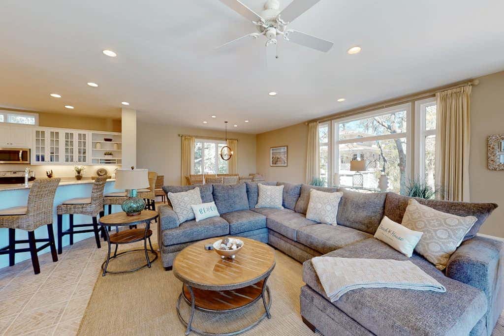 Prime location w/ private pool, elevator, game room and upper level water view 
