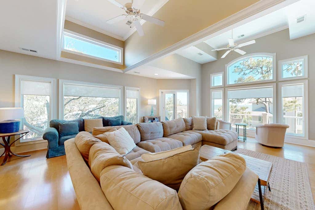 Prime location w/ private pool, elevator, game room and upper level water view 