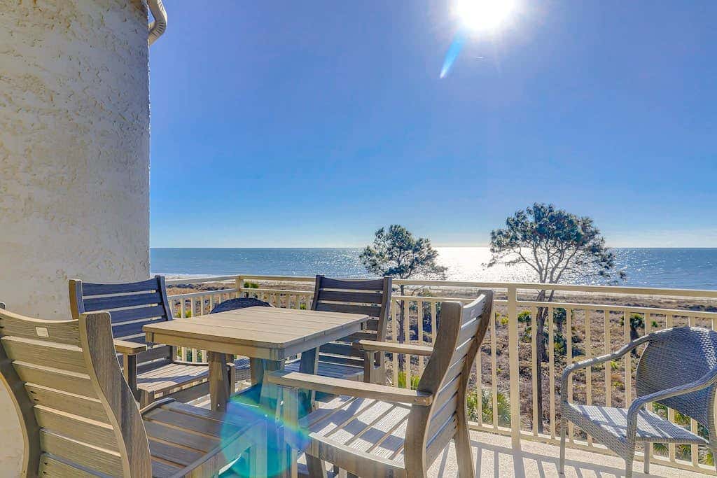 Newly-renovated ocean front condo on the 5th floor with a private balcony