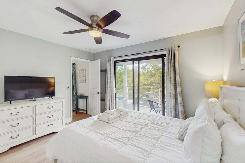 Coastal Chic Poolside Home w Large Balcony, Lagoon Views & Beach Access