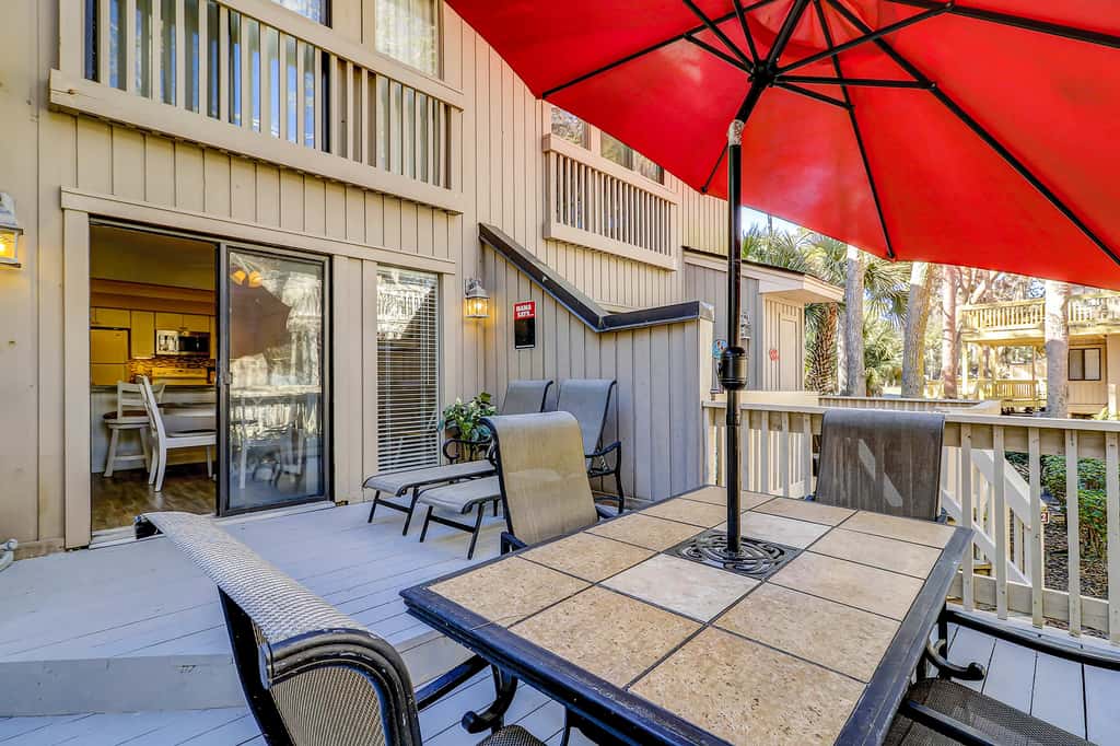 Relaxing First Floor Condo  Walk to Beach Spacious Deck Remote Work Setup 